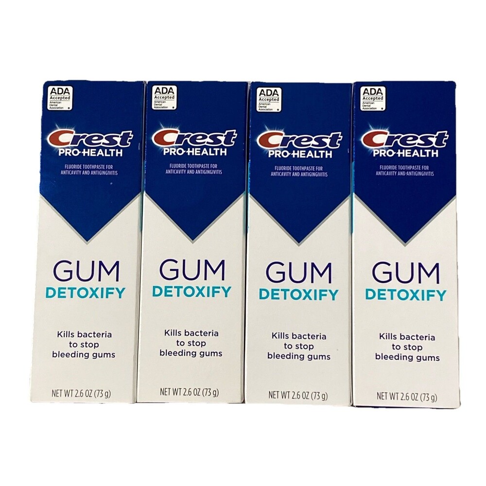(4) Crest Pro-Health Gum Detoxify Toothpaste Deep Clean Anticavity 2.6 Oz